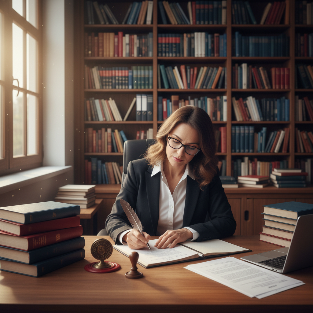 Concepto de traductor certificado con documentos legales